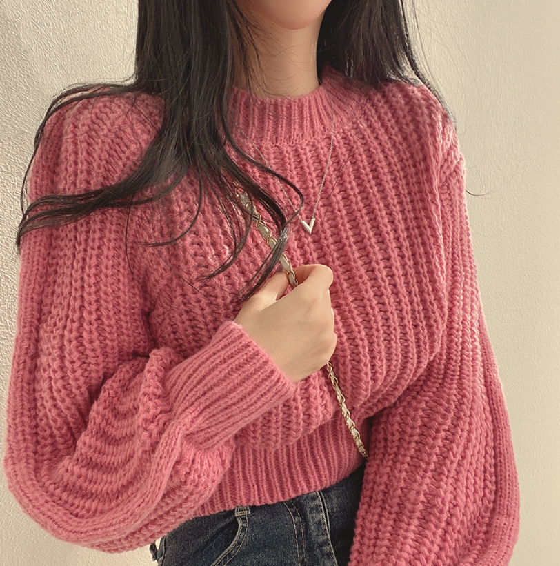 ラウンドネッククロップドカラーニット | 詳細画像8