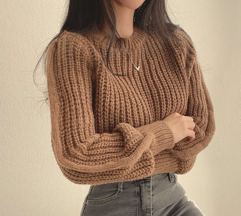 ラウンドネッククロップドカラーニット | 詳細画像12