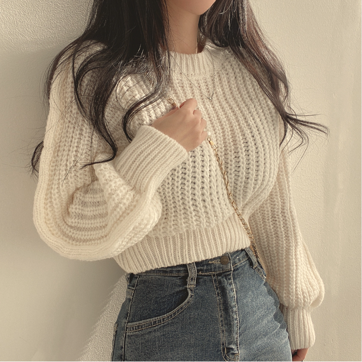 ラウンドネッククロップドカラーニット | 詳細画像18