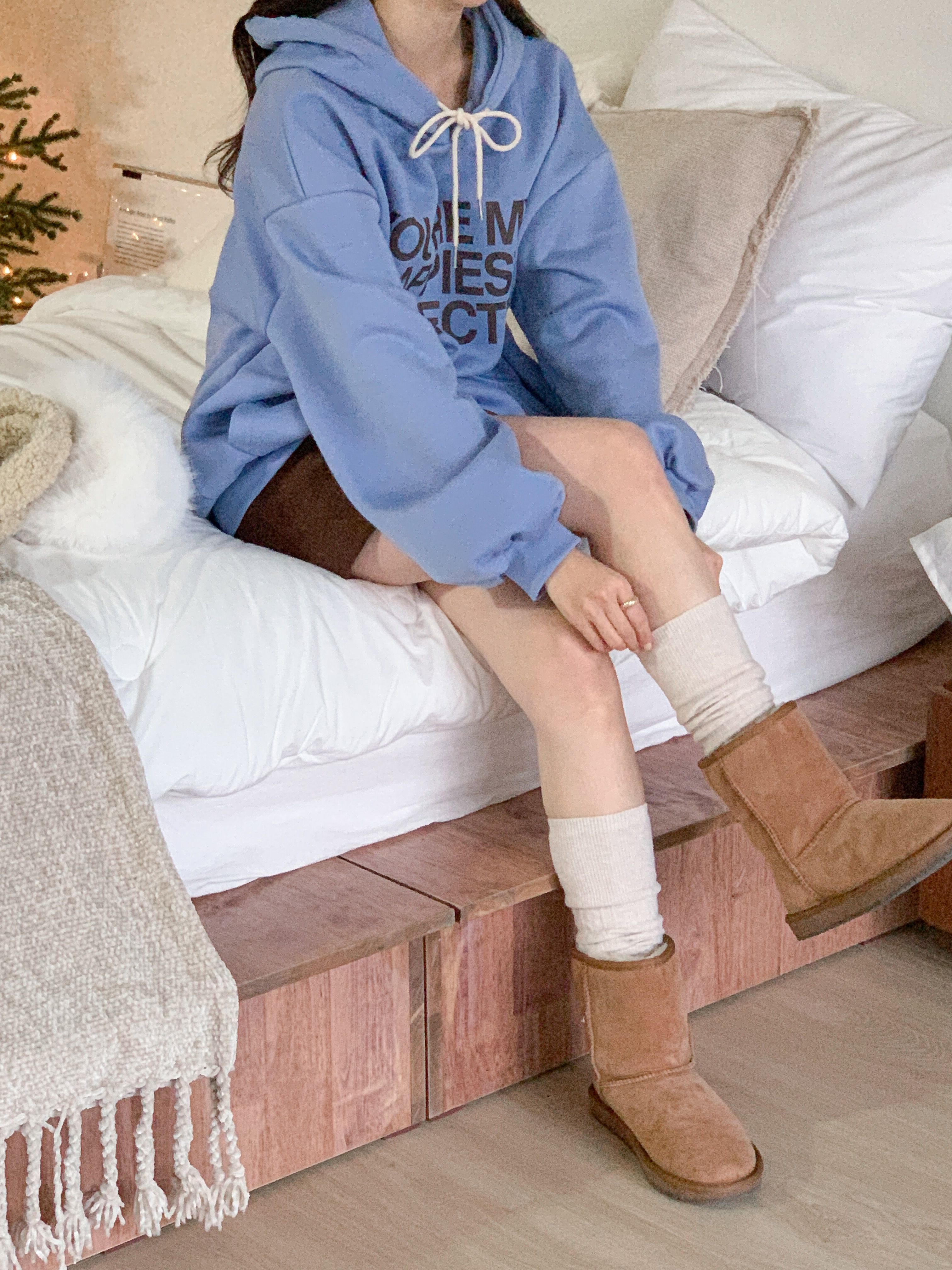 裏起毛フード長袖カンガルーポケットプリントカラーパーカー | 詳細画像12