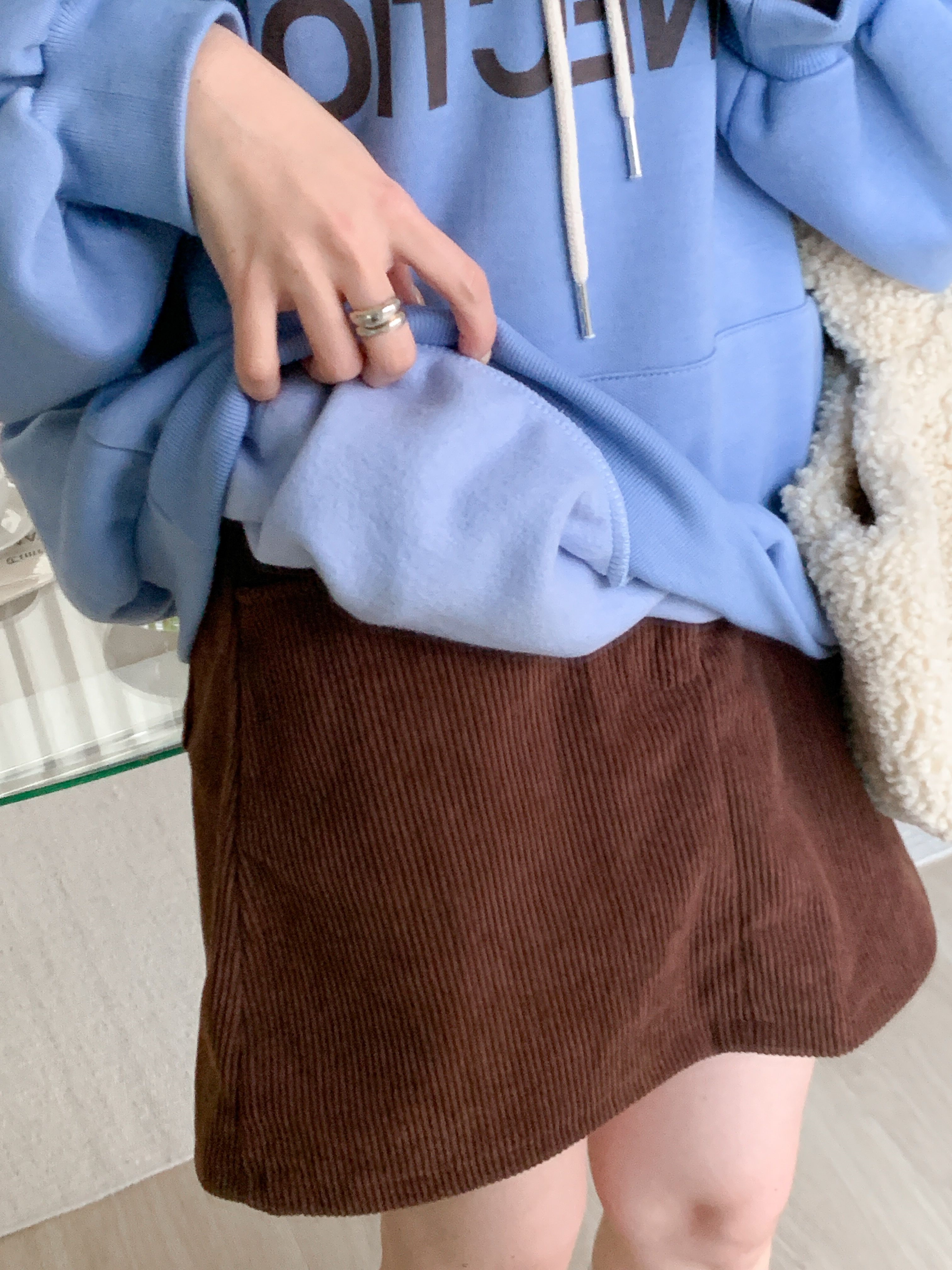 裏起毛フード長袖カンガルーポケットプリントカラーパーカー | 詳細画像15