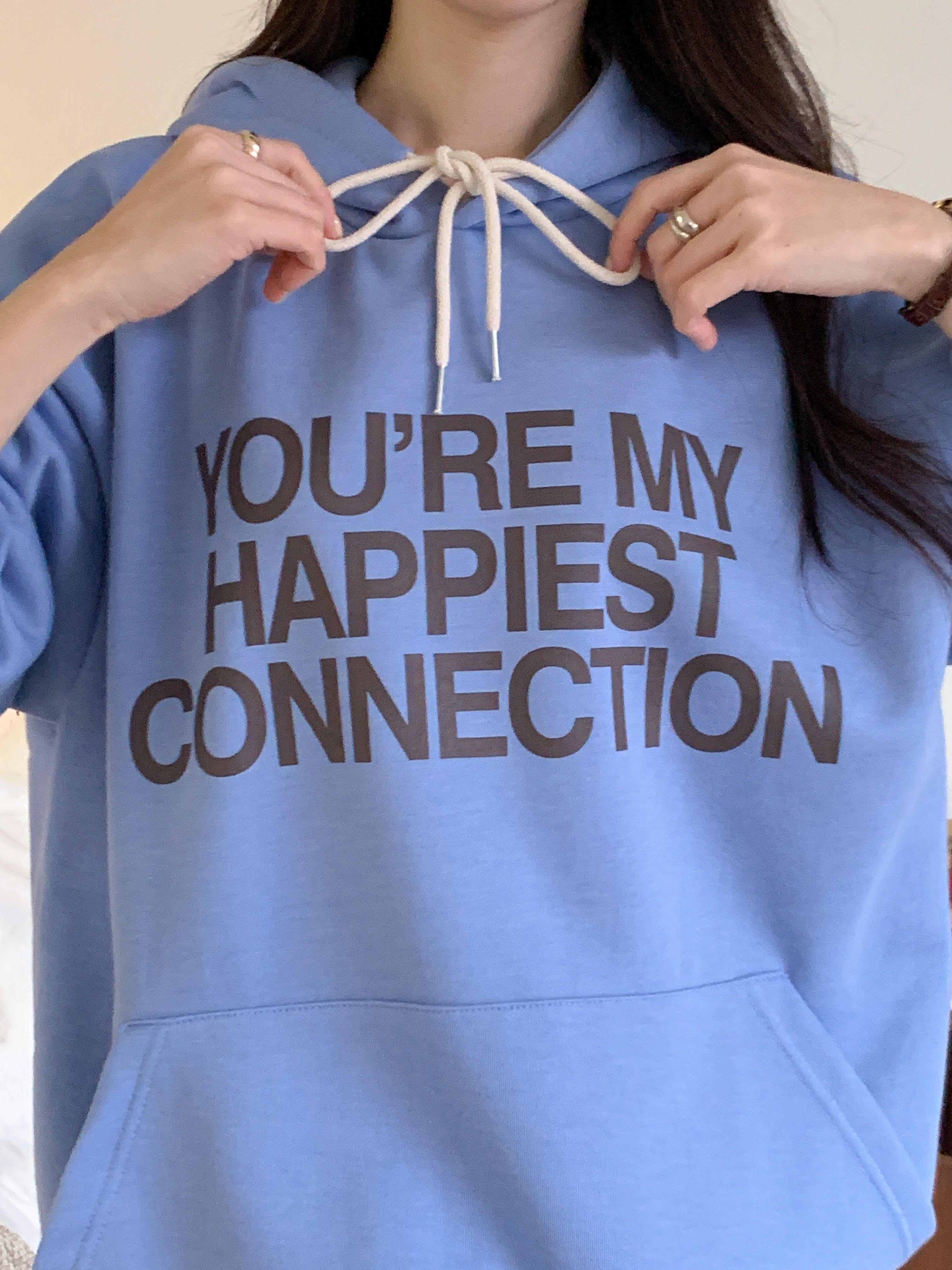 裏起毛フード長袖カンガルーポケットプリントカラーパーカー | 詳細画像19