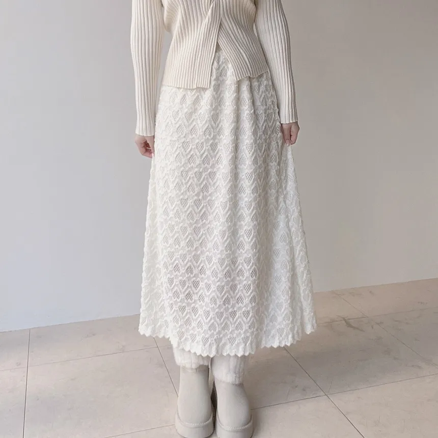 ウエストゴムロングレーススカート | mirangmirang | 詳細画像2