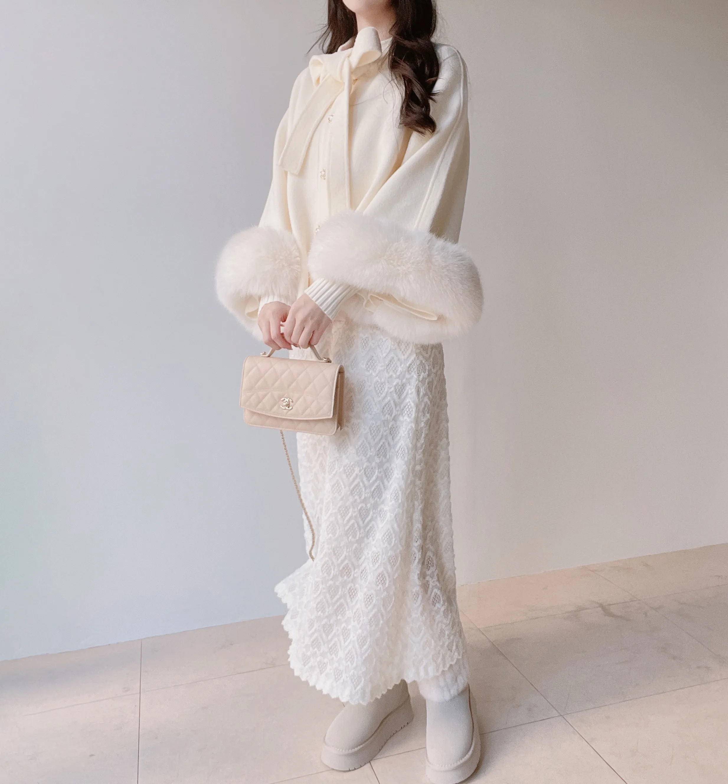 ウエストゴムロングレーススカート | mirangmirang | 詳細画像3