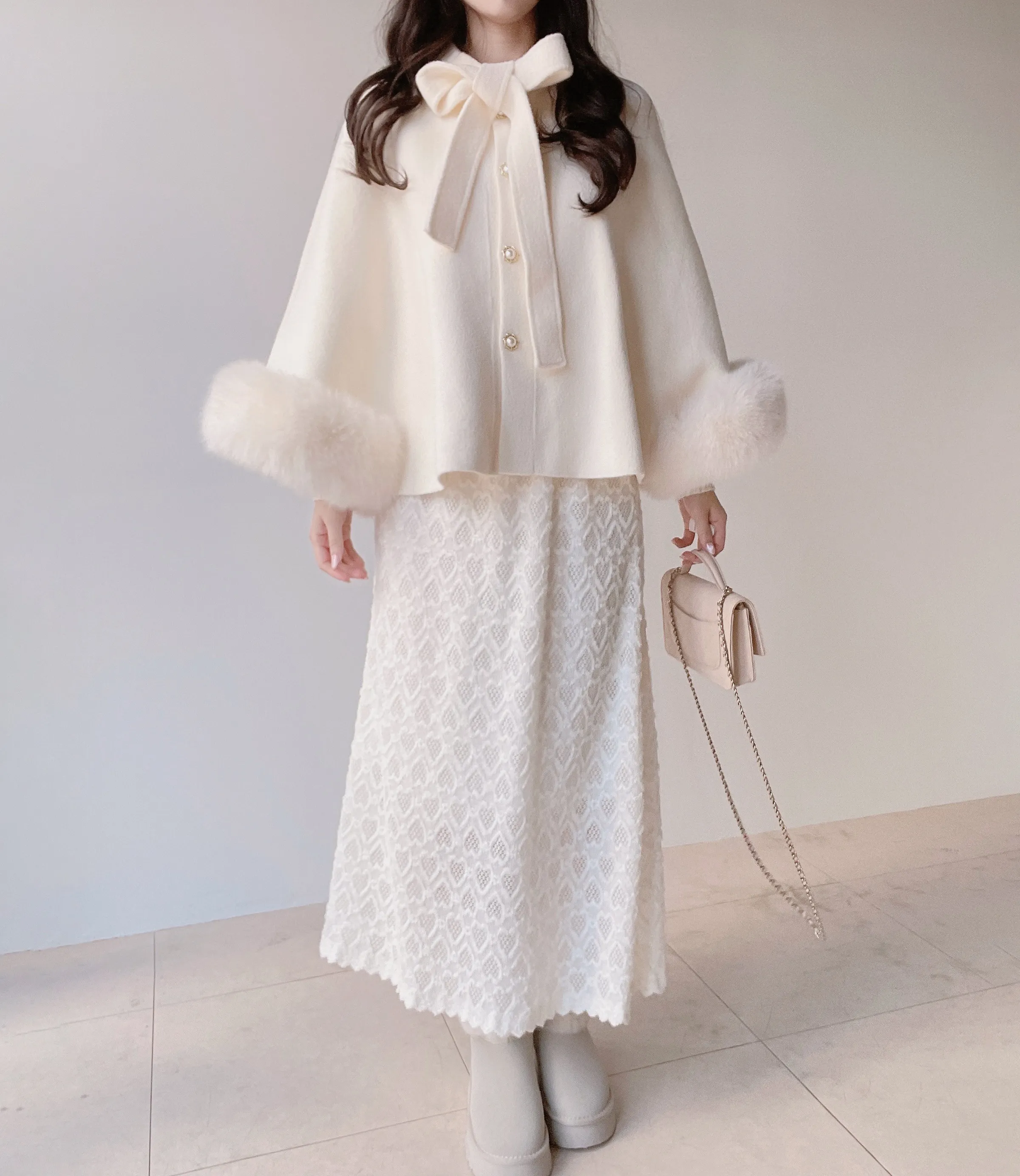 ウエストゴムロングレーススカート | mirangmirang | 詳細画像13