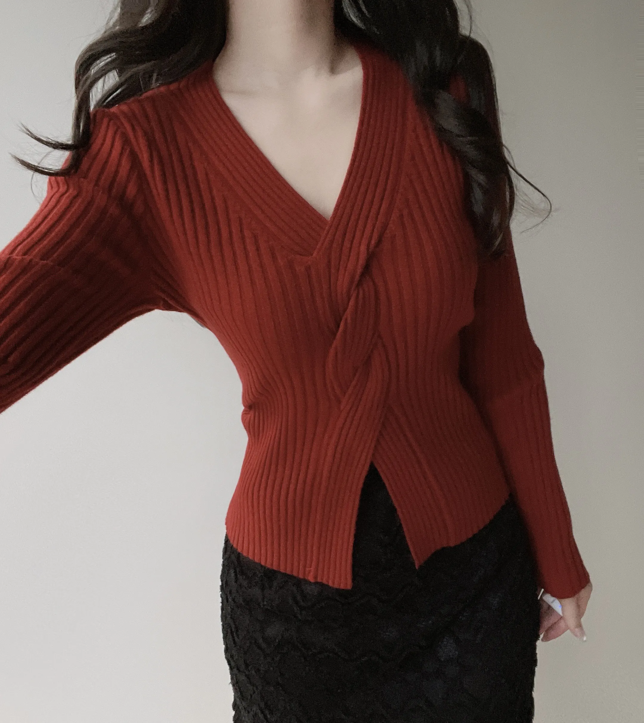 ウエストゴムロングレーススカート | mirangmirang | 詳細画像23