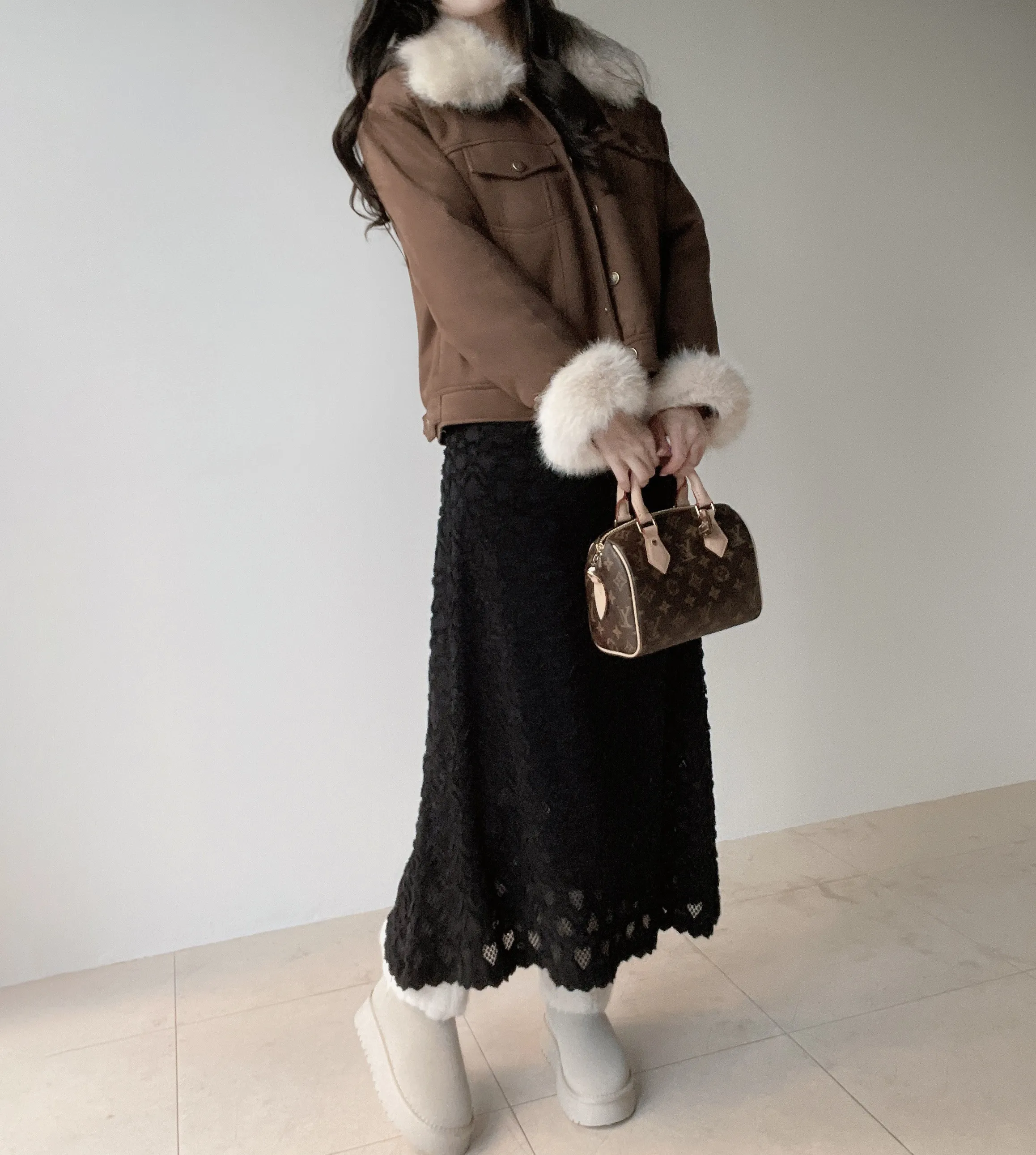 ウエストゴムロングレーススカート | mirangmirang | 詳細画像31