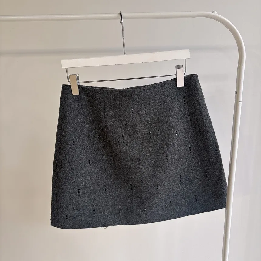 Hラインミニ刺繍スカート | mirangmirang | 詳細画像12