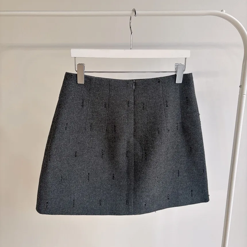 Hラインミニ刺繍スカート | mirangmirang | 詳細画像13