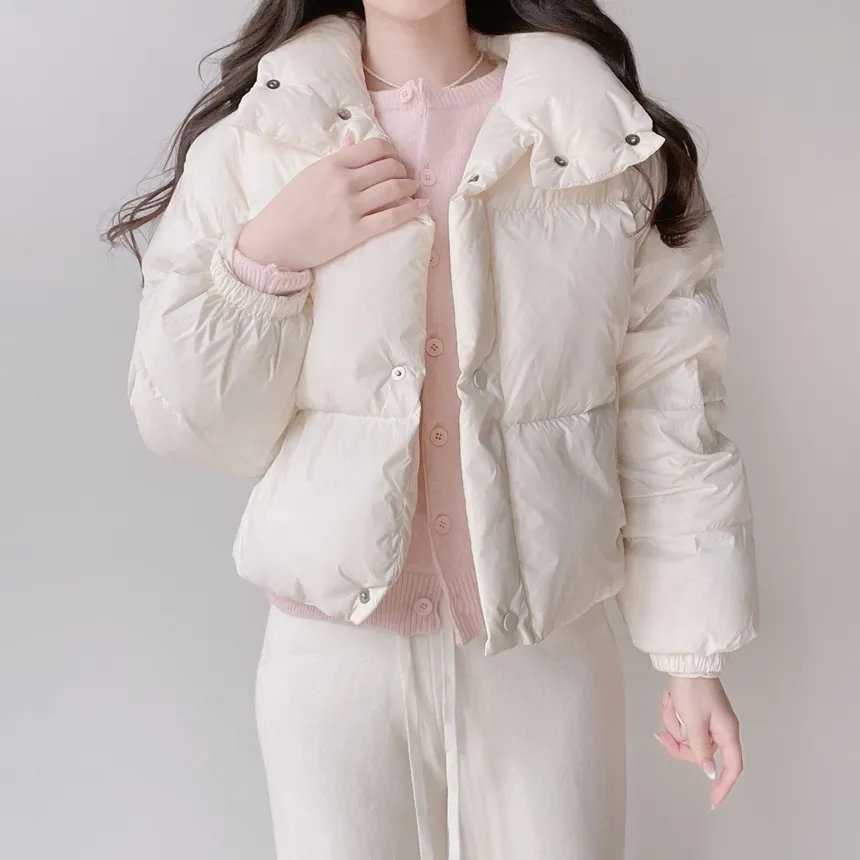 ダックダウンショートドローストリングダウンジャケット | mirangmirang | 詳細画像2