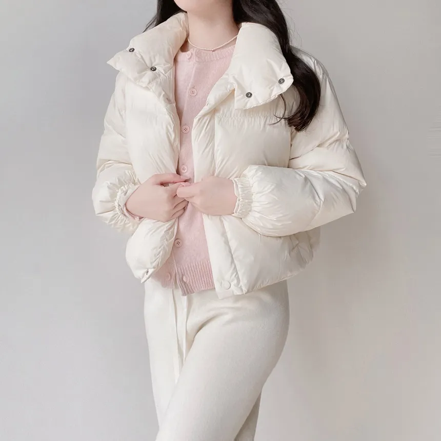 ダックダウンショートドローストリングダウンジャケット | mirangmirang | 詳細画像4