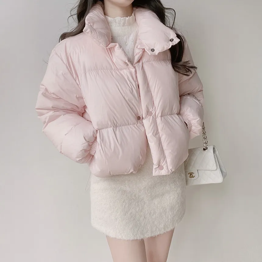 ダックダウンショートドローストリングダウンジャケット | mirangmirang | 詳細画像14