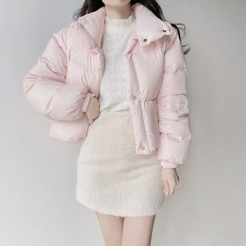 ダックダウンショートドローストリングダウンジャケット | mirangmirang | 詳細画像22