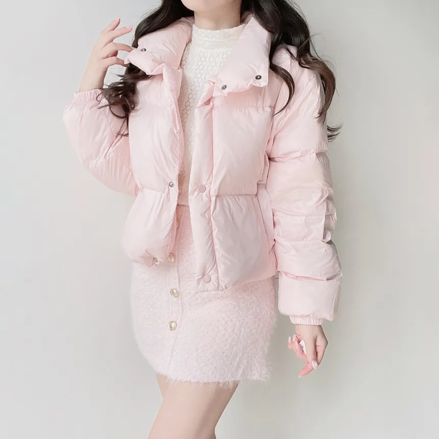 ダックダウンショートドローストリングダウンジャケット | mirangmirang | 詳細画像25