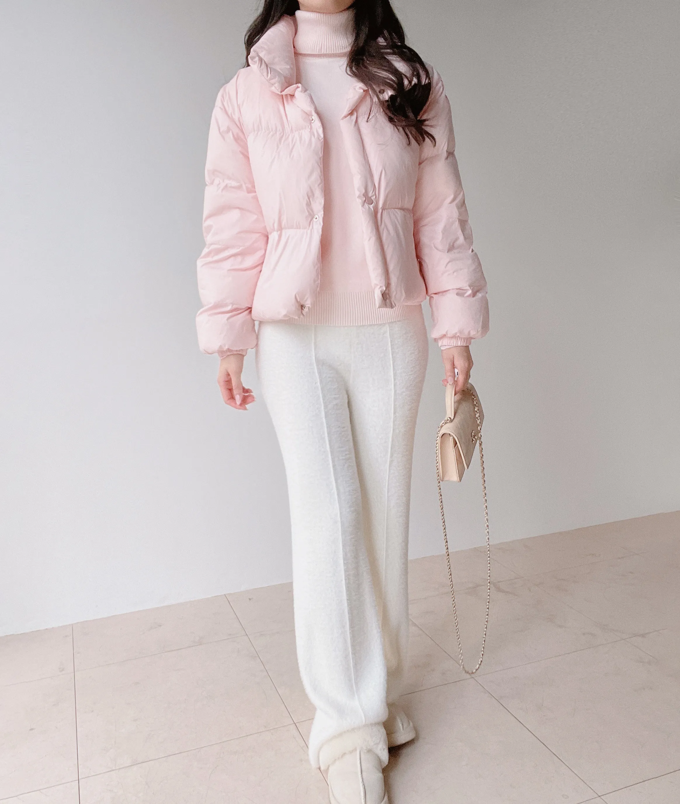 ダックダウンショートドローストリングダウンジャケット | mirangmirang | 詳細画像30