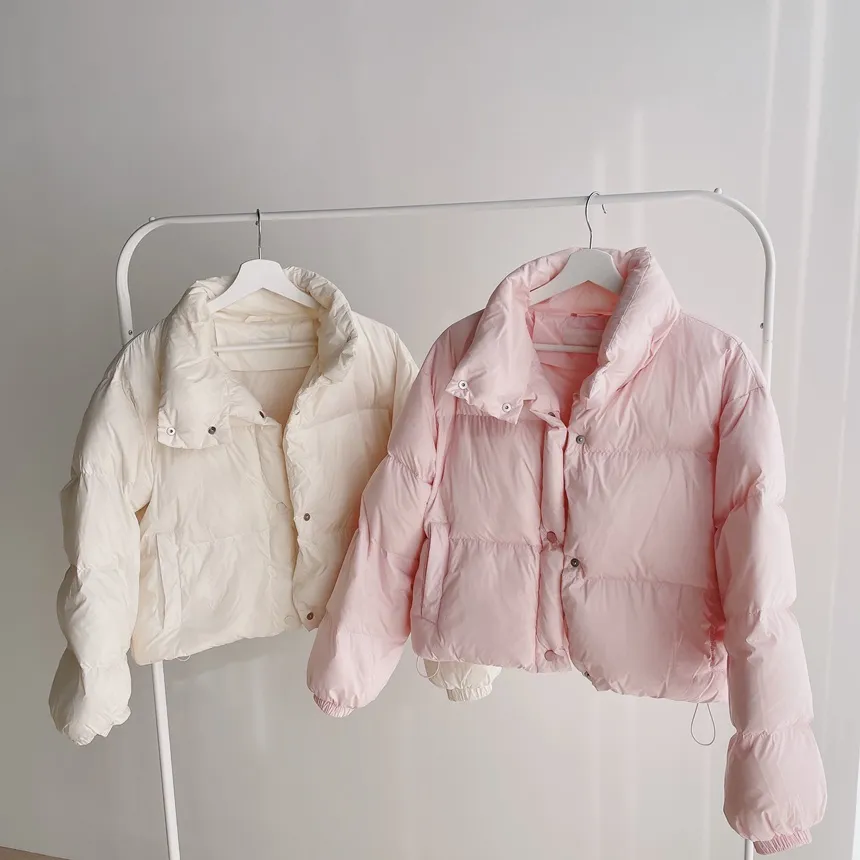 ダックダウンショートドローストリングダウンジャケット | mirangmirang | 詳細画像34