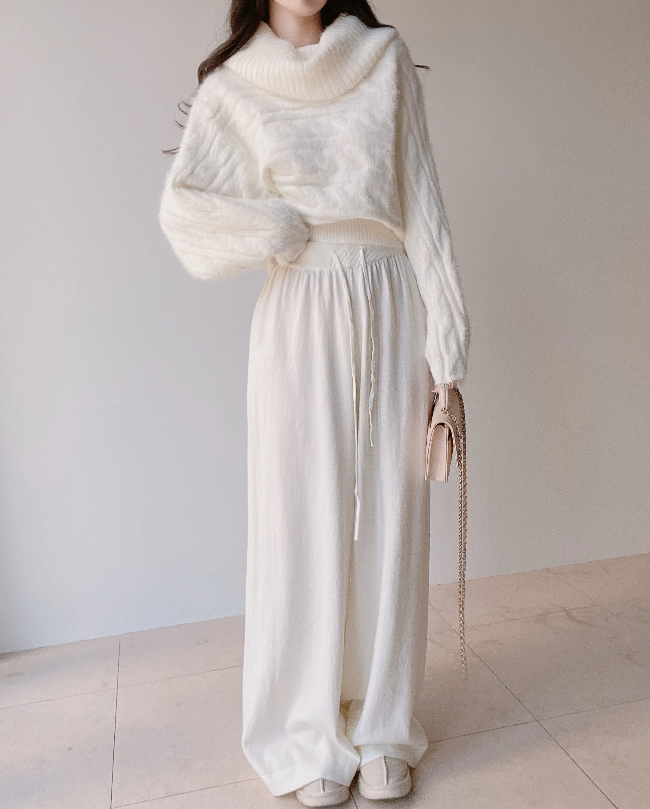 ワイドドローストリングウエストゴムパンツ | mirangmirang | 詳細画像4