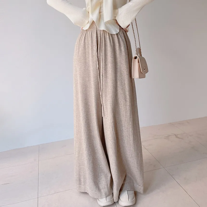 ワイドドローストリングウエストゴムパンツ | mirangmirang | 詳細画像8