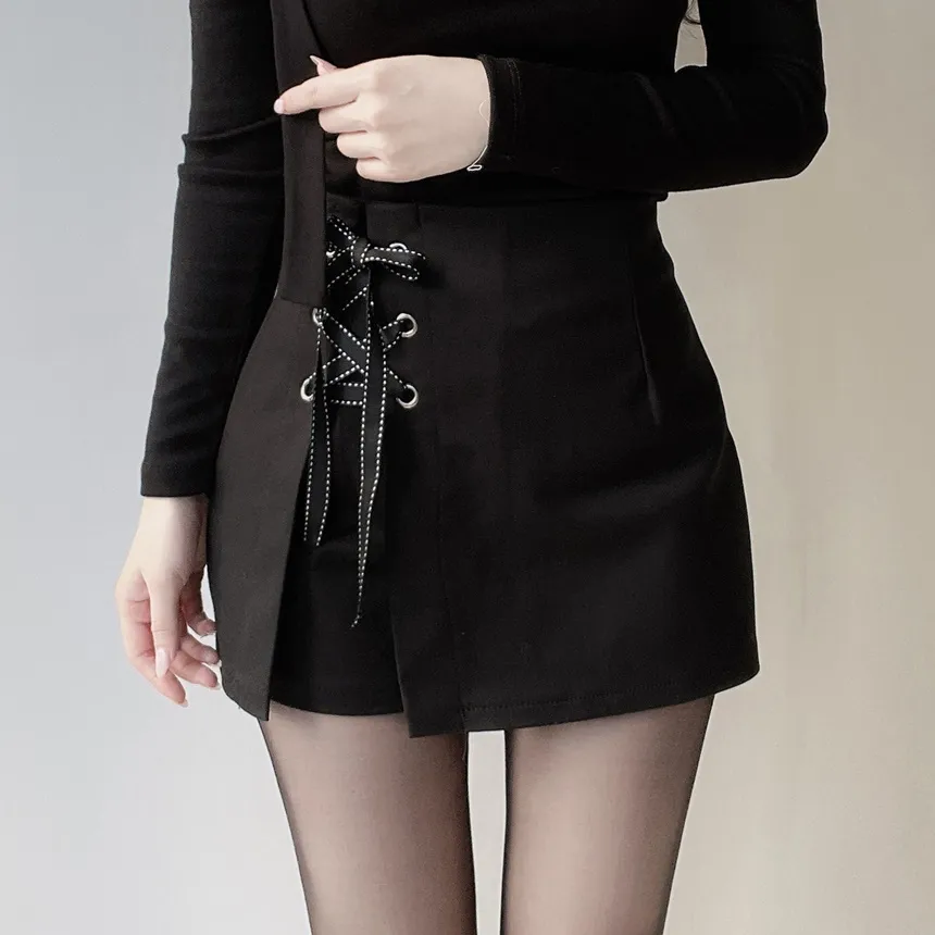 ハイウエストアイレットリボンショートパンツ | mirangmirang | 詳細画像3