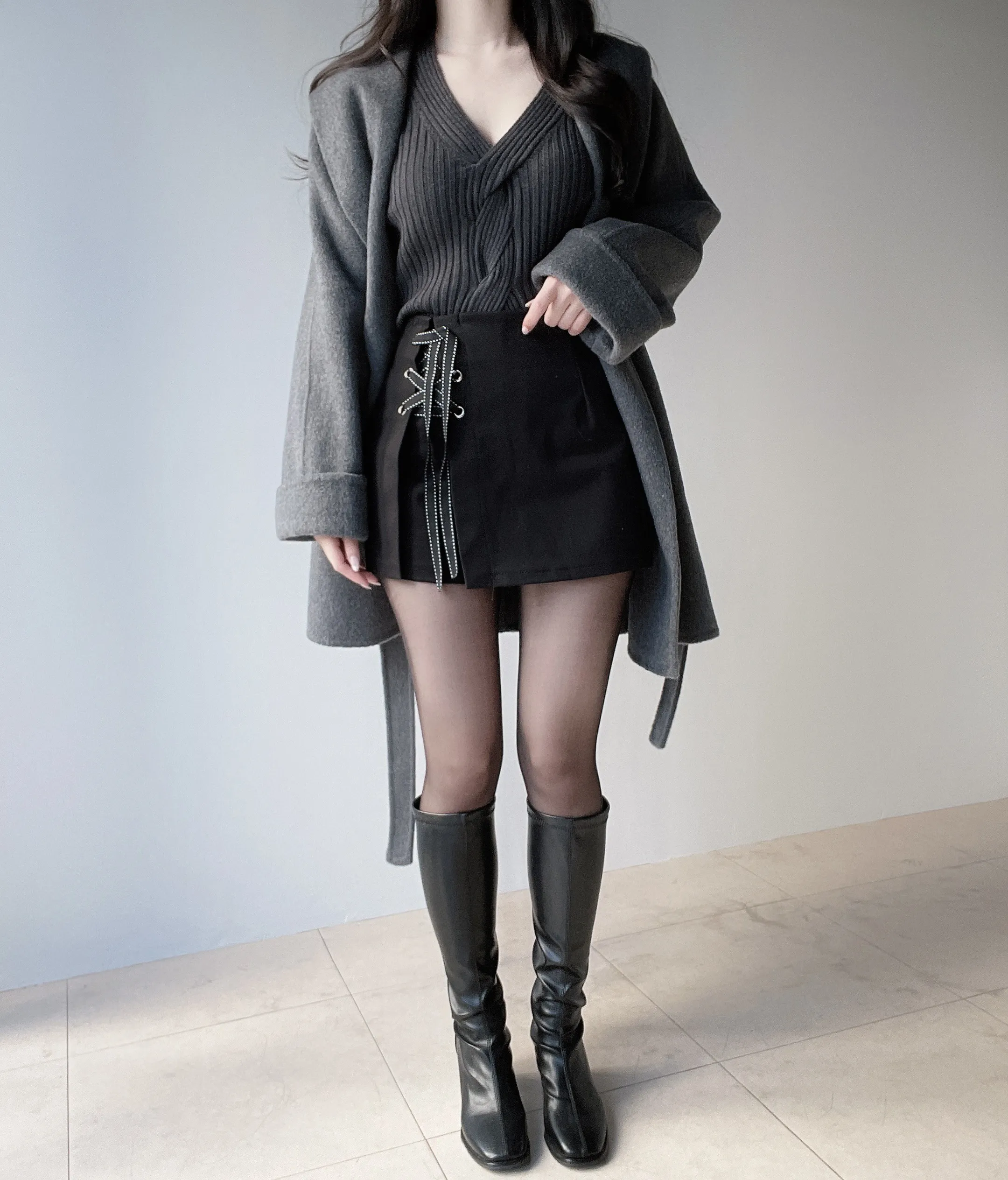 ハイウエストアイレットリボンショートパンツ | mirangmirang | 詳細画像13