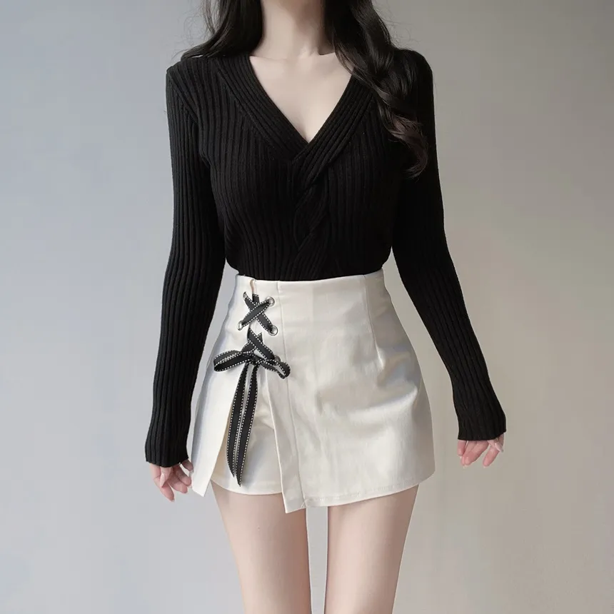 ハイウエストアイレットリボンショートパンツ | mirangmirang | 詳細画像22