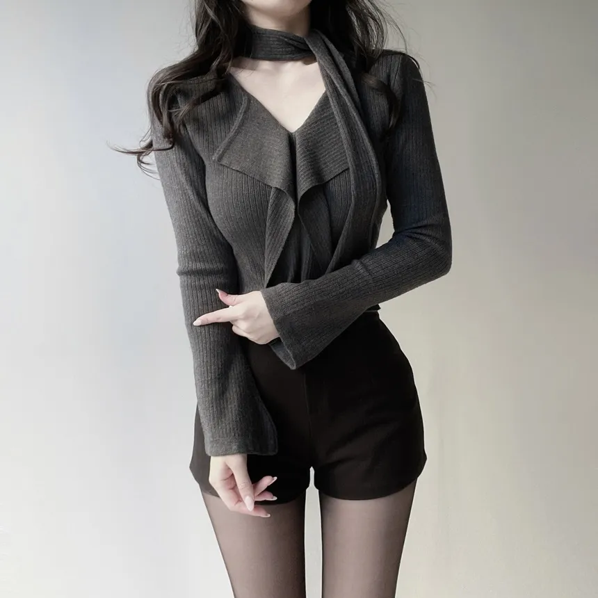 ウール混ハイウエストショートパンツ | mirangmirang | 詳細画像3