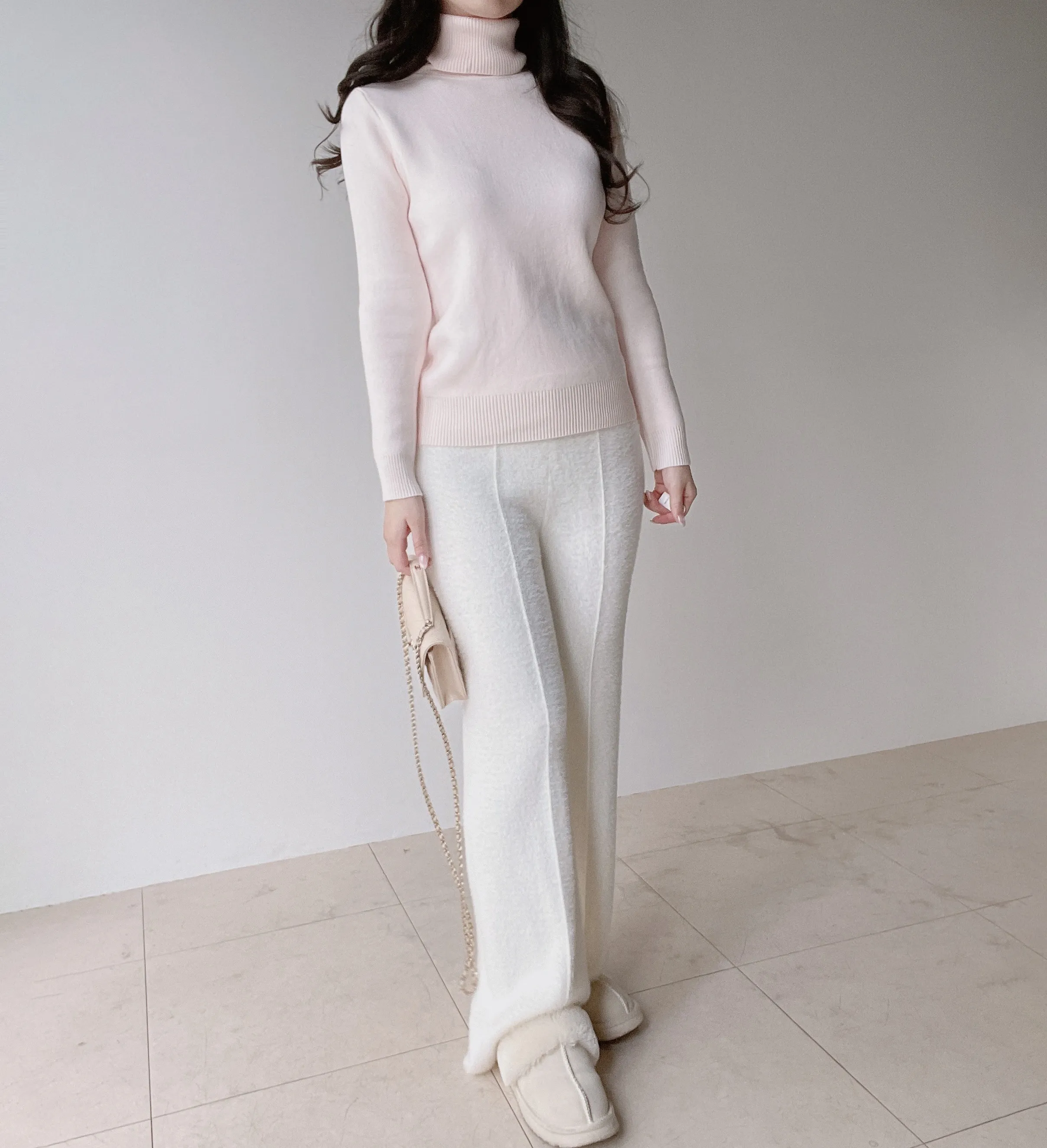 エコファーワイドドローストリングウエストゴムパンツ | mirangmirang | 詳細画像16