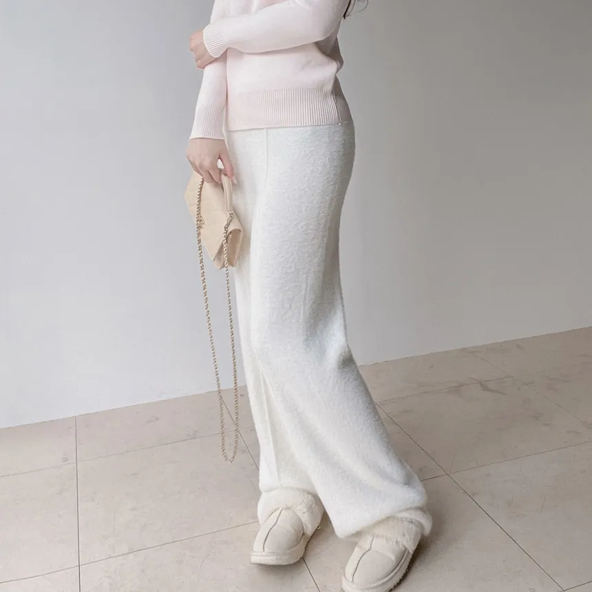 エコファーワイドドローストリングウエストゴムパンツ | mirangmirang | 詳細画像27