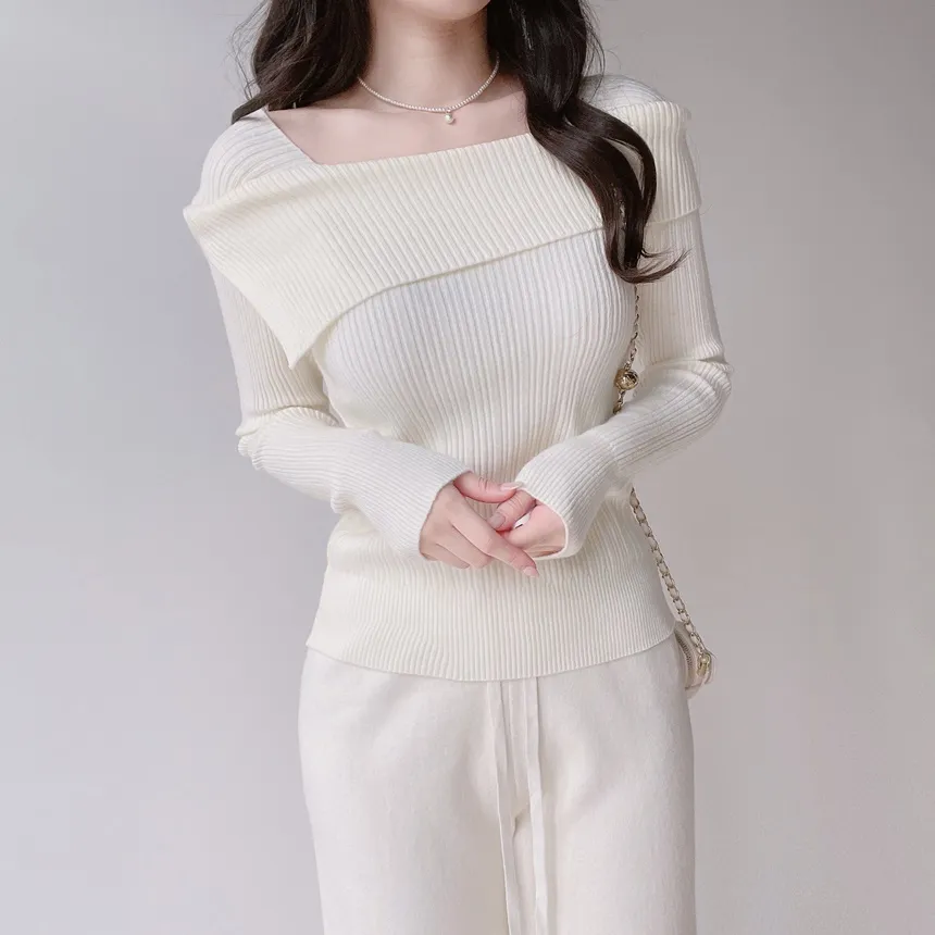 ニットベーシックウエストゴムドローストリングワイドパンツ | mirangmirang | 詳細画像15