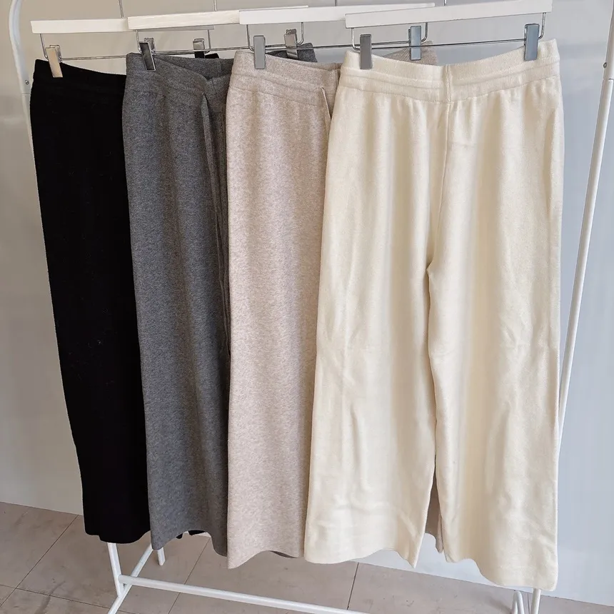 ニットベーシックウエストゴムドローストリングワイドパンツ | mirangmirang | 詳細画像43