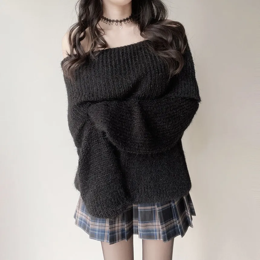 エコファーオフショルダーニット | mirangmirang | 詳細画像15