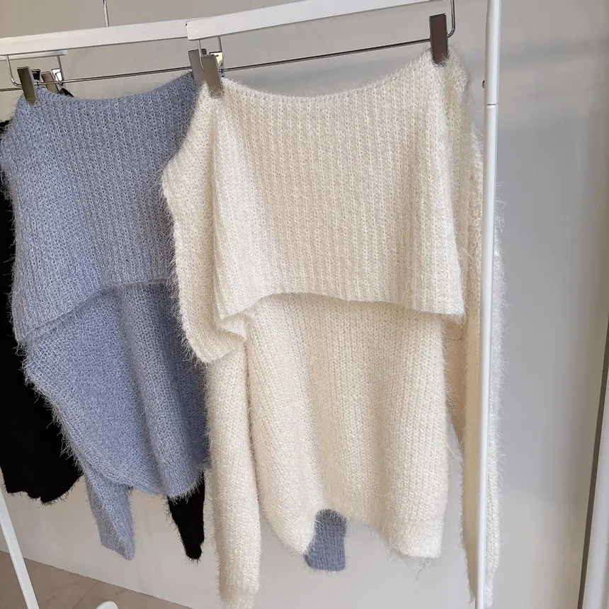 エコファーオフショルダーニット | mirangmirang | 詳細画像18