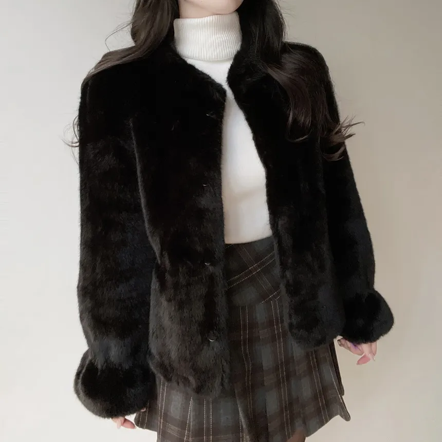 ファー裏地タートルネックベーシックニット | mirangmirang | 詳細画像6