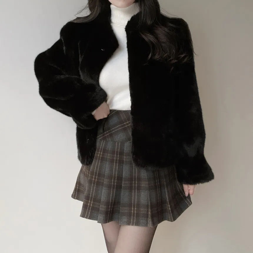 ファー裏地タートルネックベーシックニット | mirangmirang | 詳細画像8