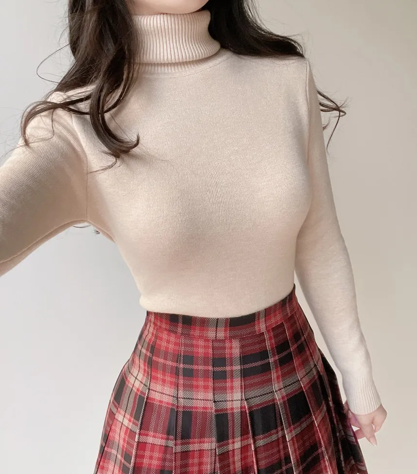 ファー裏地タートルネックベーシックニット | mirangmirang | 詳細画像22