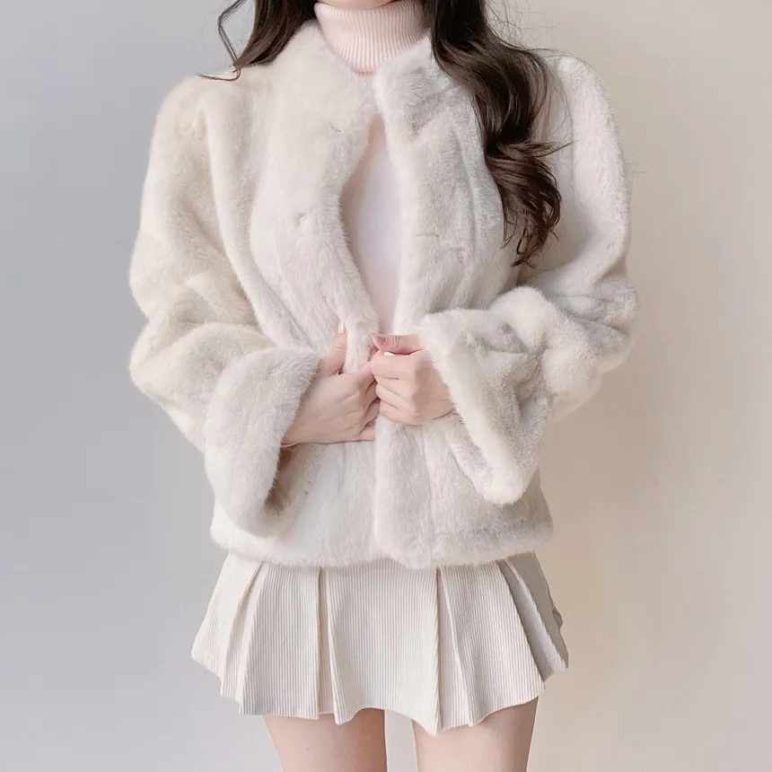 ファー裏地タートルネックベーシックニット | mirangmirang | 詳細画像29