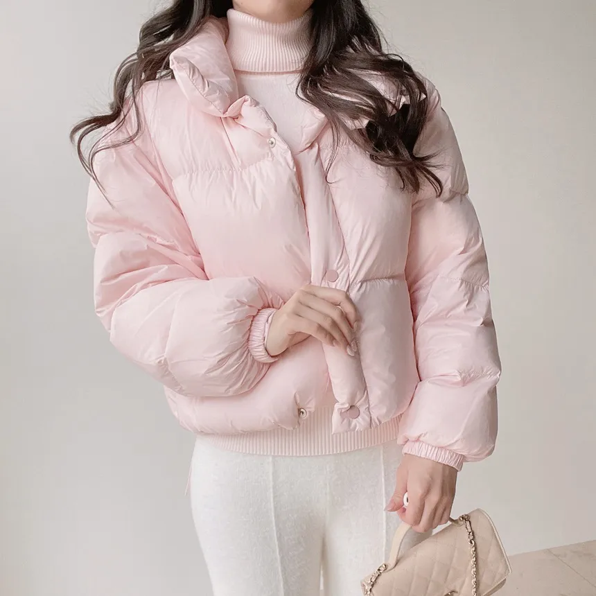 ファー裏地タートルネックベーシックニット | mirangmirang | 詳細画像31