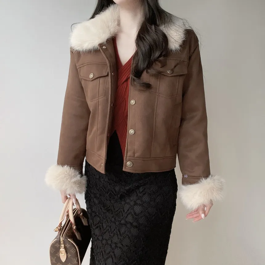 リブツイストVネックスリムスリットニット | mirangmirang | 詳細画像13