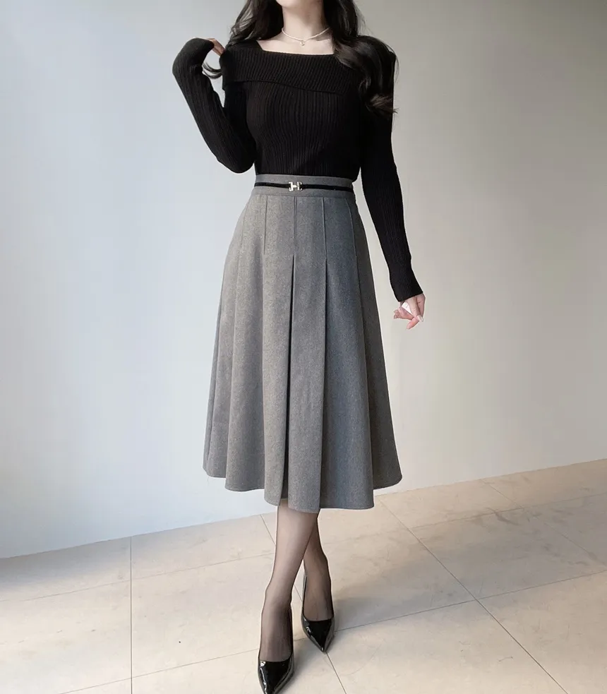 リブオフショルダーニット | mirangmirang | 詳細画像39