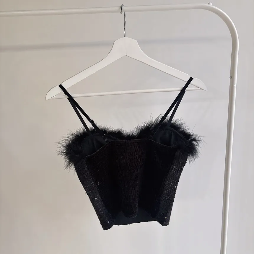 ツイードシースルーラウンドネックビジューボタンアンサンブル | mirangmirang | 詳細画像27