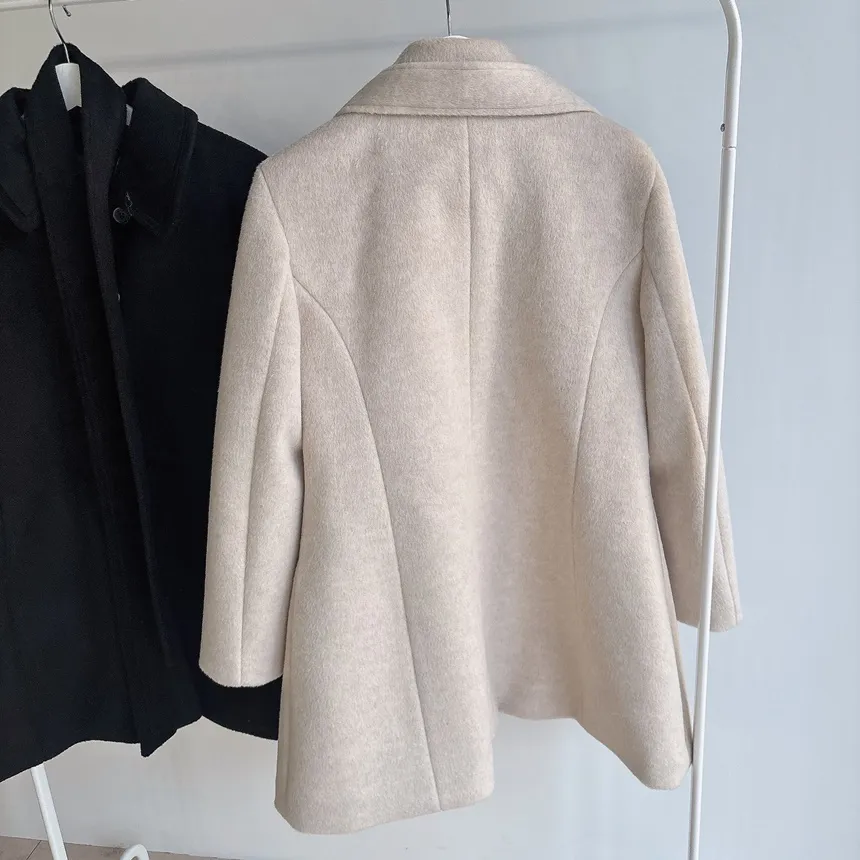 ウール混カラーポケットフレアコートストラップ付 | mirangmirang | 詳細画像28