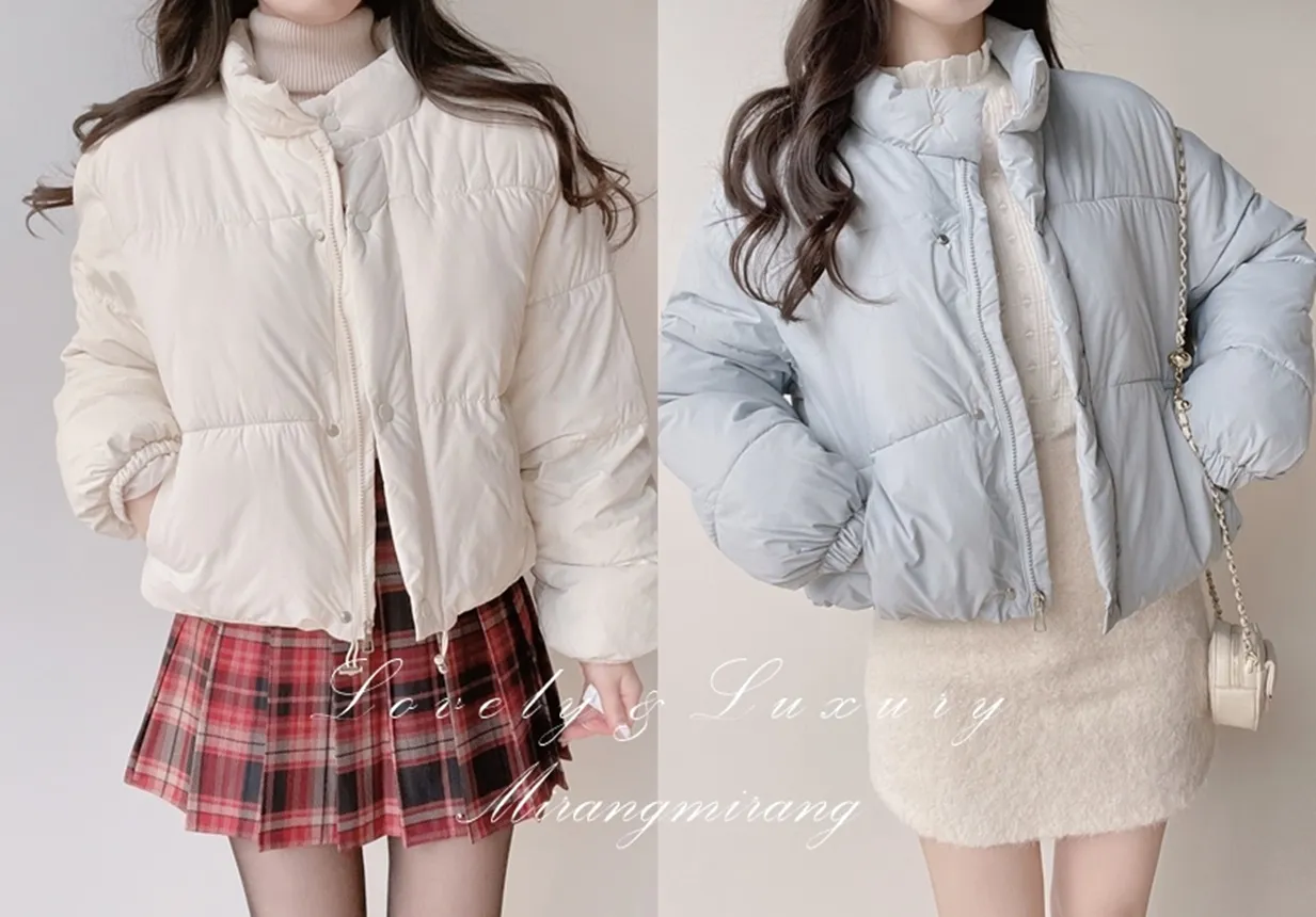 ウェルロンルーズショートドローストリングダウンジャケット | mirangmirang | 詳細画像1