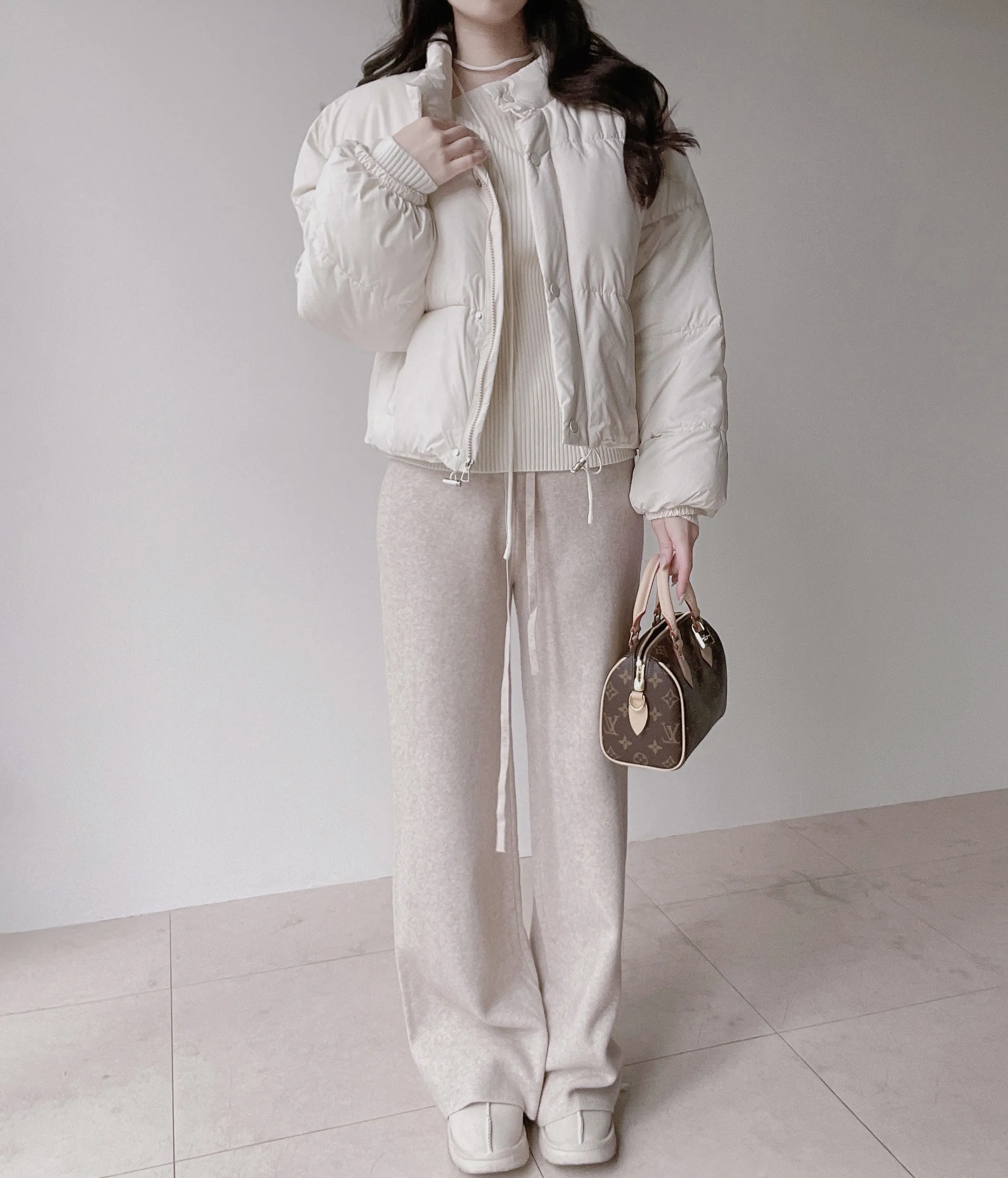 ウェルロンルーズショートドローストリングダウンジャケット | mirangmirang | 詳細画像12