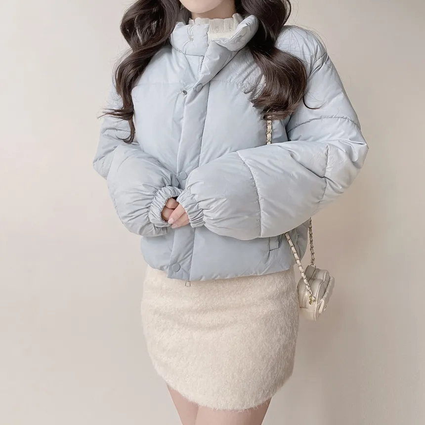 ウェルロンルーズショートドローストリングダウンジャケット | mirangmirang | 詳細画像19