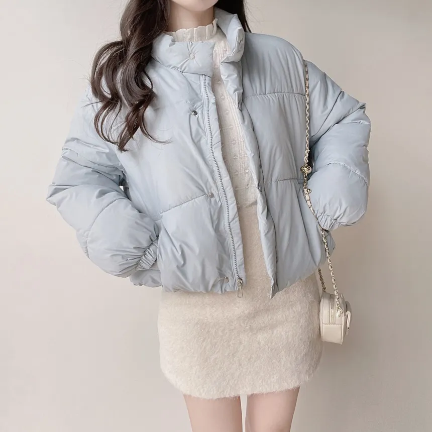 ウェルロンルーズショートドローストリングダウンジャケット | mirangmirang | 詳細画像21