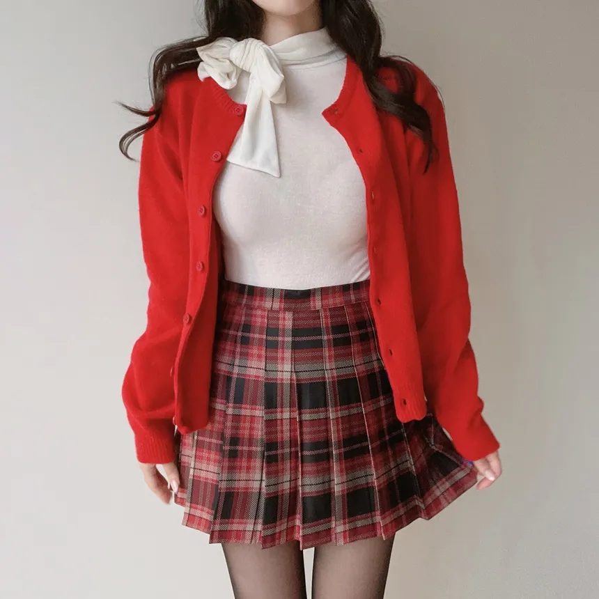 ラウンドネックベーシックカーディガン | mirangmirang | 詳細画像5