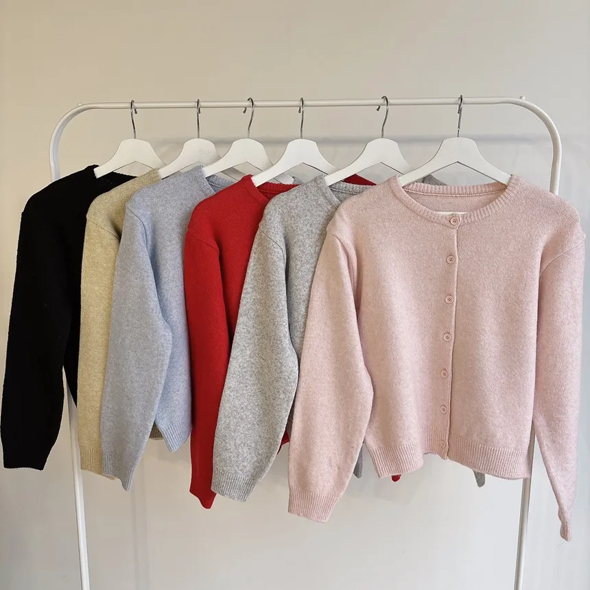 ラウンドネックベーシックカーディガン | mirangmirang | 詳細画像39