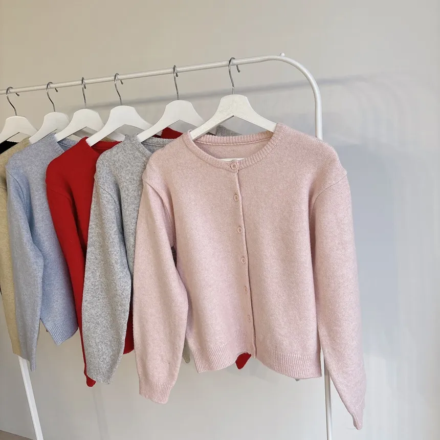 ラウンドネックベーシックカーディガン | mirangmirang | 詳細画像40