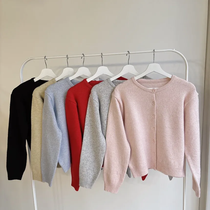 ラウンドネックベーシックカーディガン | mirangmirang | 詳細画像41