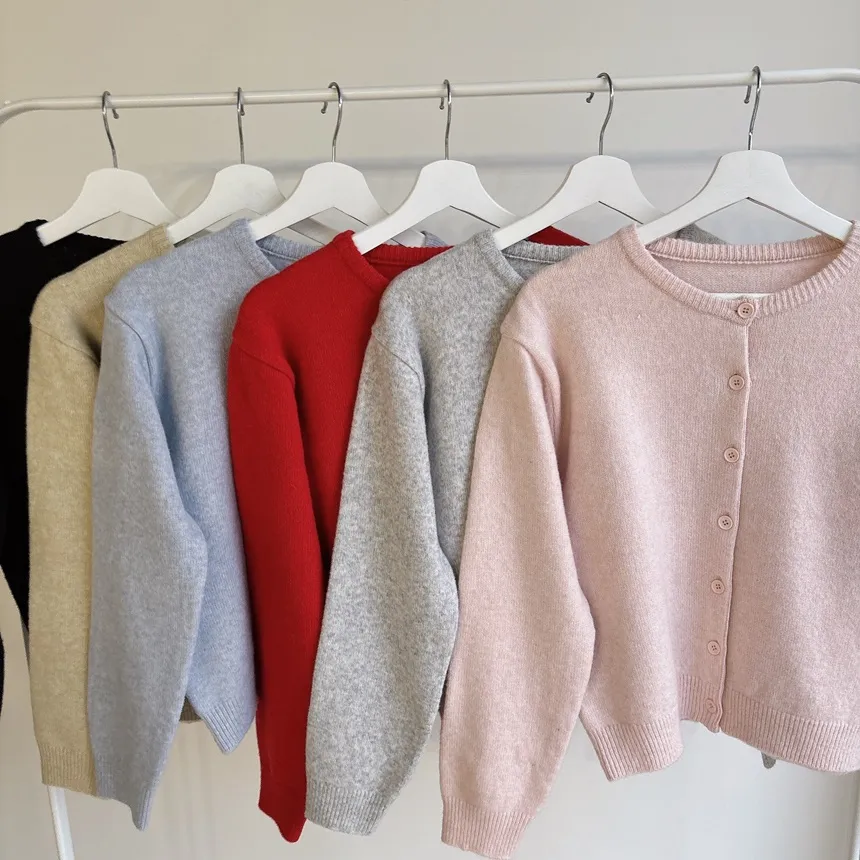 ラウンドネックベーシックカーディガン | mirangmirang | 詳細画像42